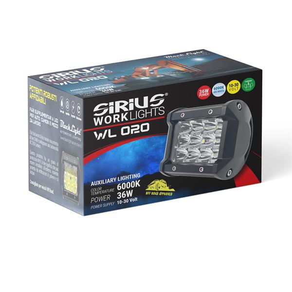 BARRA A LED DA LAVORO RETTANG. 93mm 36W 10-30V 2700-Lumen 6000k