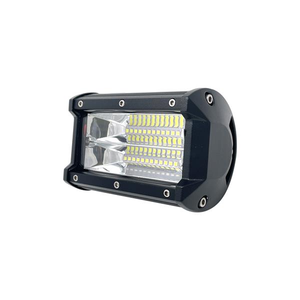 BARRA A LED DA LAVORO RETTANG. 130mm 72W 10-30V 5400-Lumen 6000k