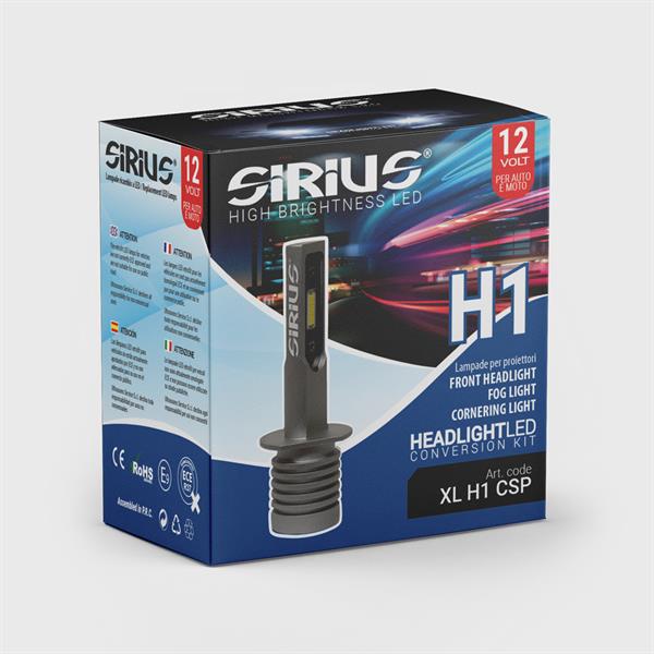 KIT HEADLIGHT LED SIRIUS H1 12V 6000K CHIP SEOUL CSP