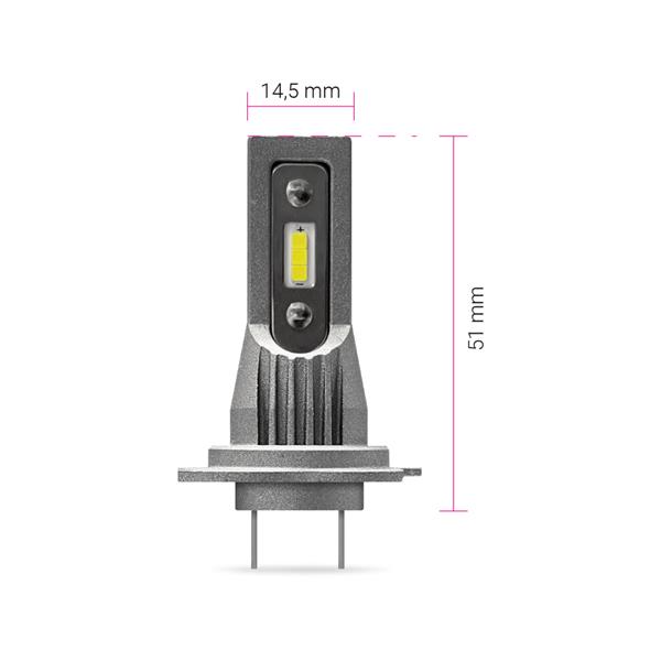 KIT HEADLIGHT LED SIRIUS H7 CORTA 12V 6000K CHIP SEOUL CSP