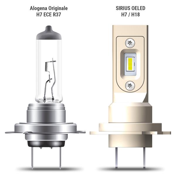 KIT HEADLIGHT LED SIRIUS H7 H18 12V 6000K CHIP HLG REGOLABILE