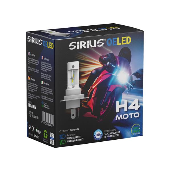 LAMPADA LED SIRIUS H4 12V 6000K MOTO