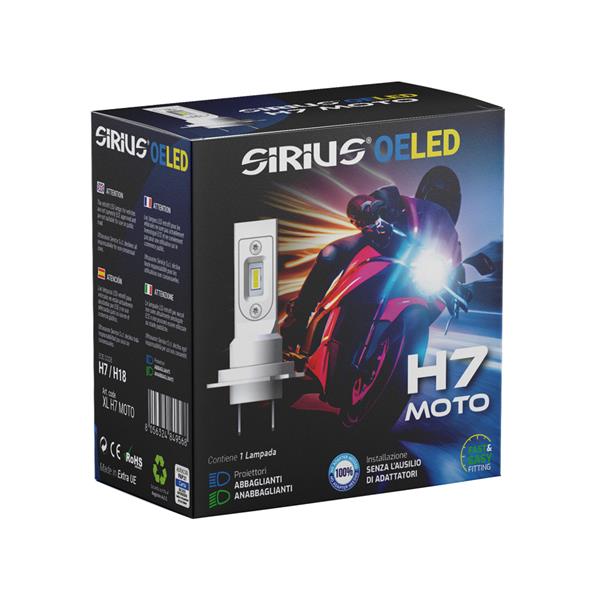 LAMPADA LED SIRIUS H7 12V 6000K MOTO