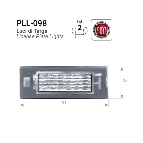 Plafoniere luce targa a LED Fiat Panda 2 (169)/Panda 3 (312)