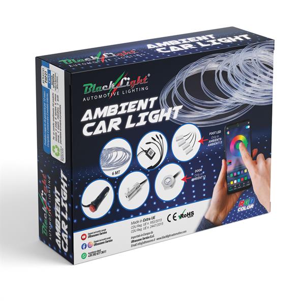 Atmosfera RGB fibra ottica 5vie + 6mt fibra + 4cortesia + 4porte