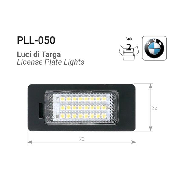 Plafoniere luce targa a LED BMW Serie 1/3/5-X5/X6