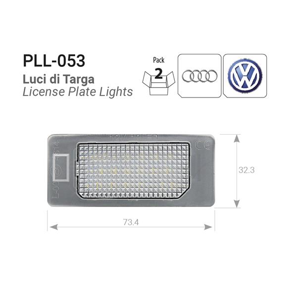 Plafoniere luce targa a LED AUDI A4/A5/S5/Q5/TT, VW PASSAT