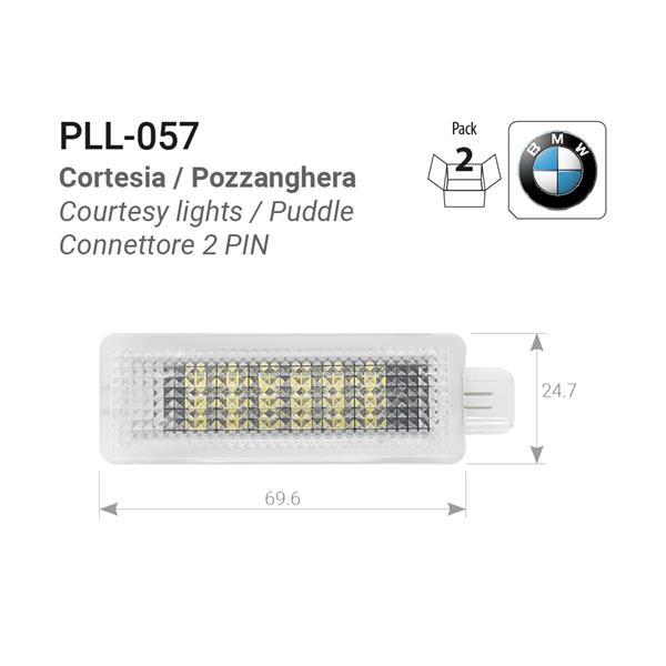 Plafoniere luce cortesia sottoporta a LED BMW (CONNETTORE 2 PIN)