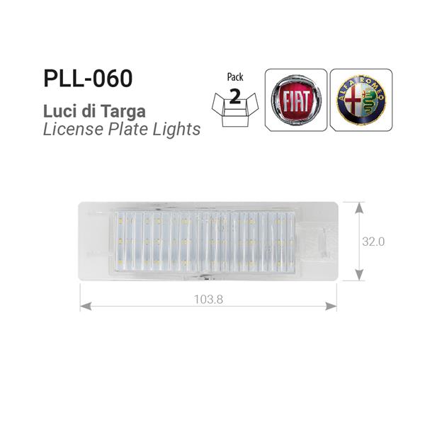 Plafoniere luce targa a LED ALFA 147-MITO/FIAT G.PUNTO