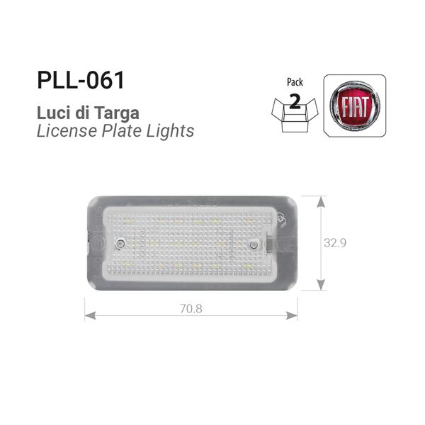 Plafoniere luce targa a LED FIAT 500/500C