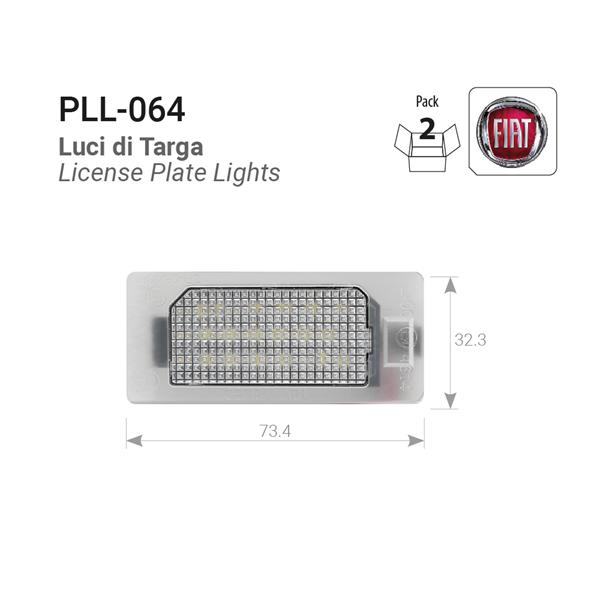 Plafoniere luce targa a LED Fiat 500X