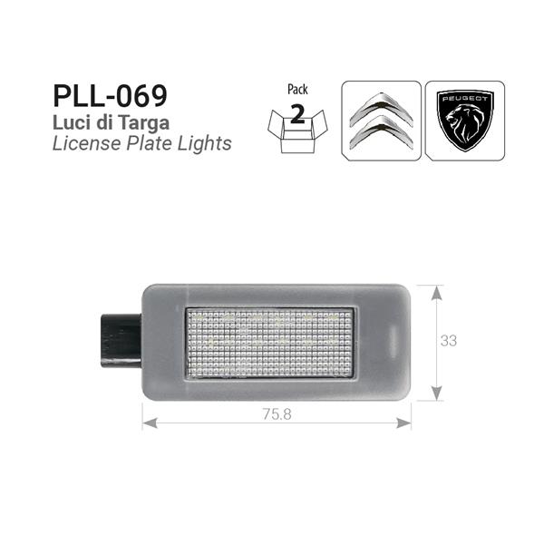 Plafoniere luce targa LED Peugeot 207-308 CITROEN C5