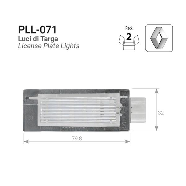 Plafoniere luce targa a LED Renault Capture/Laguna/Scenic