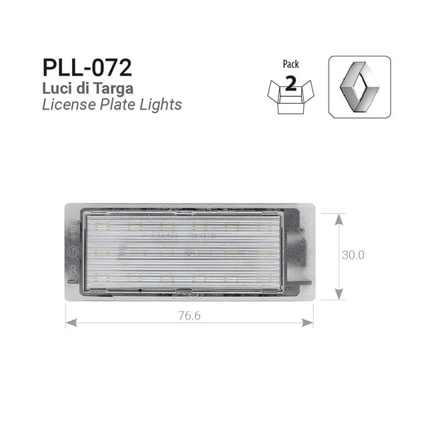 Plafoniere luce targa LED Renault Clio