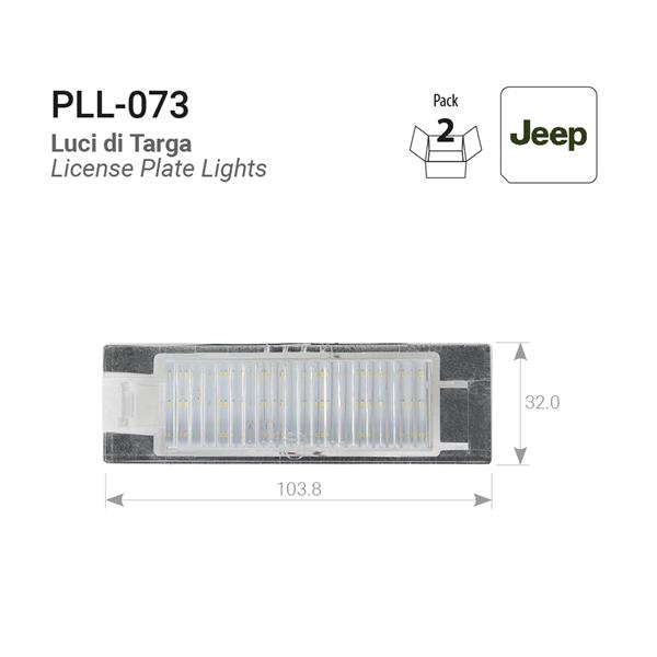 Plafoniere luce targa a LED per Renegade 2015