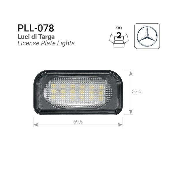 Plafoniera luce targa LED per Mercedes CLK