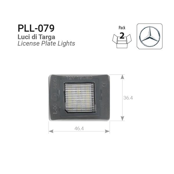 Plafoniere luce targa LED Mercedes W176 12~ W156 14~ R172 11~