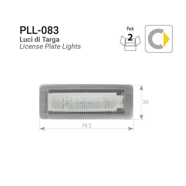 Plafoniere luce targa LED Smart Fortwo 450-451 1998-2014