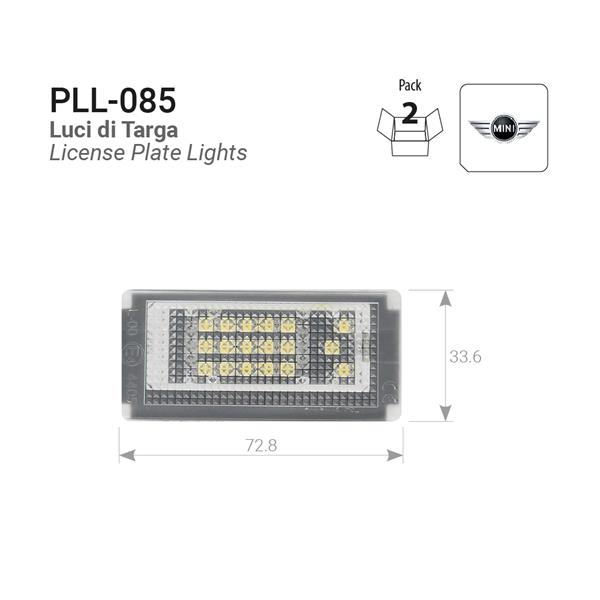 Plafoniere luce targa LED Mini Cooper (R50/R53) Cabrio (R52)