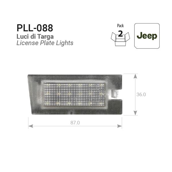 Plafoniere luce targa a LED Jeep Cherokee 2014-2018