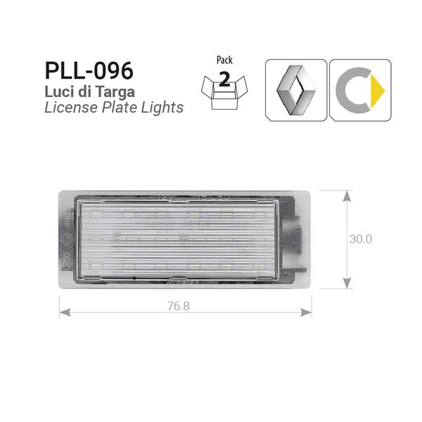 Plafoniere luce targa a LED Renault Clio/Captur - SMART W453